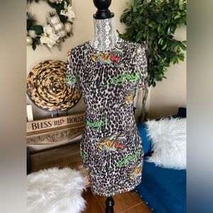 #310 Ed Hardy Tiger Print Mini Dress